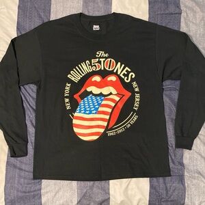 The Rolling Stones 50th Anniversary L/S T Shirt Sz XL Graphic 2012 Black
